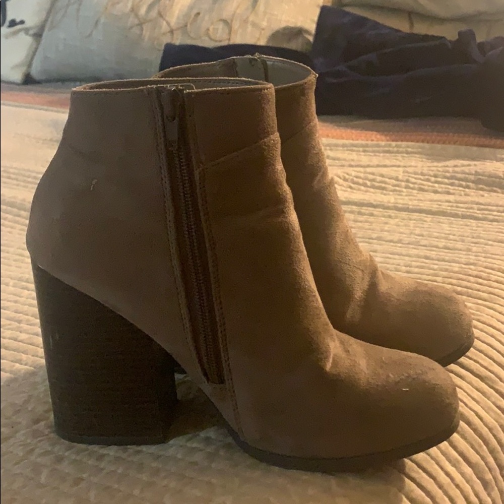 Brown ankle booties